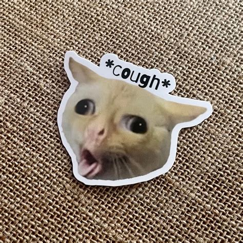 Why Do Little Kids Cough Like This Cat Meme Funny Cat - Etsy UK