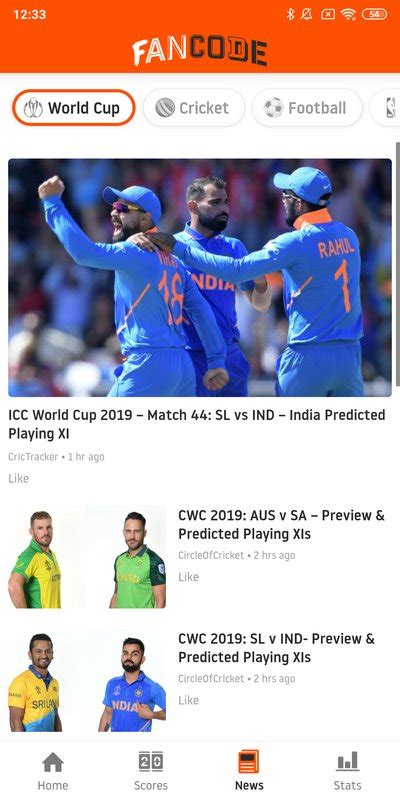 Image result for FanCode App Features