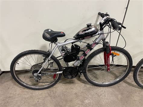 2 BIKES: SUPERCYCLE GREY 18 SPEED FRONT SUSPENSION MOUNTAIN BIKE WITH ...