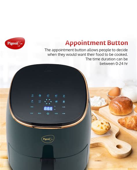 Pigeon Healthifry Digital Air Fryer, 360° High Speed Air Circulation ...