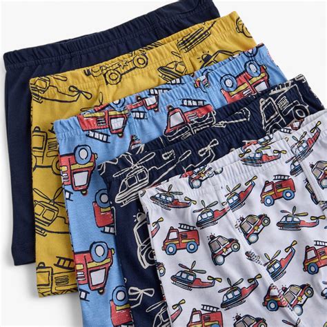 Buy Juniors Vehicle Print Trunks with Elasticated Waistband - Set of 5 ...