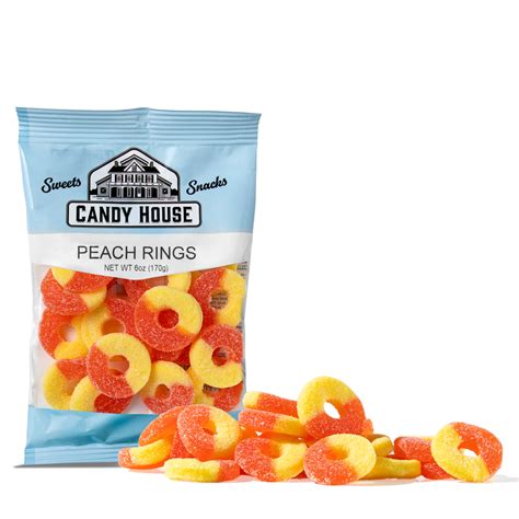 Gummi Peach Rings (6oz) – Doscher's Candy Co.
