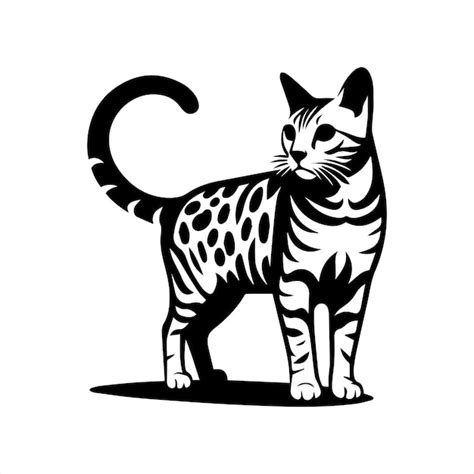 Cat silhouette symbol linear style sign for mobile concept and web ...