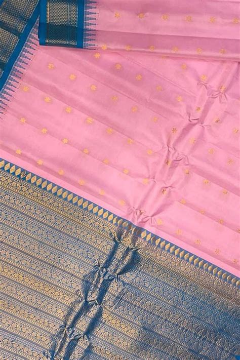 Pink Gadwal Handloom Pure Silk Saree - Elegant & Luxurious