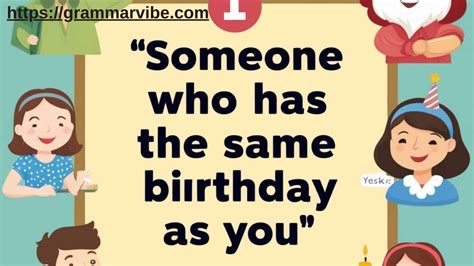 15 Synonyms For “Someone Who Has the Same Birthday as You” - Grammar Vibe