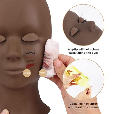 Buy LASHVIEW Lash Mannequin Head,Replaced Eyelids Mannequin Head, For ...
