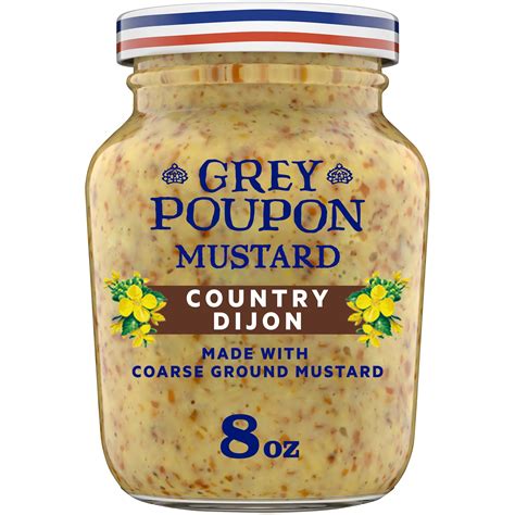 Grey Poupon Country Dijon Coarse Ground Mustard, 8 oz. Jar - Walmart.com