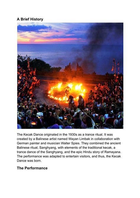 PPT - The Mesmerizing Kecak Dance of Bali_ A Spectacle of Culture and Tradition PowerPoint ... - history of kecak dance