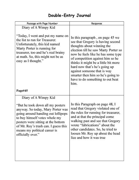 Double Journal Entery #5 -Michaela Steward - Double-Entry Journal ...