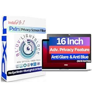 Pxin FuTech 16 Inch (16:9) Laptop Privacy Screen Filter - NO Eye Strain ...
