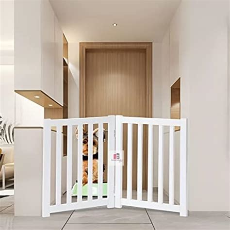 NEOCOLOURS Wooden Freestanding Fold-able Safety Gate for Child, Step ...