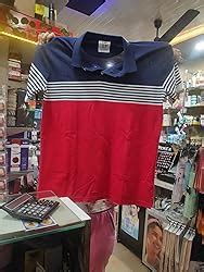 Buy fanideaz Mens Cotton Half Sleeve Striped Polo T Shirt with Collar ...