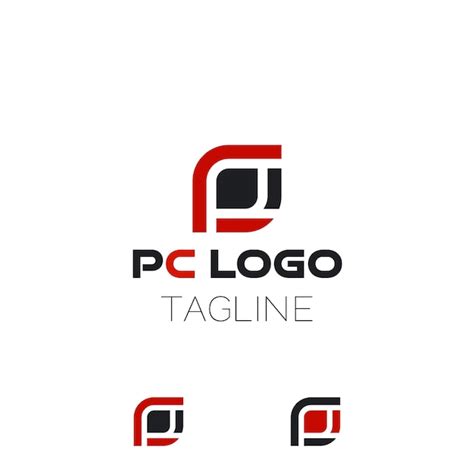 Plumbing water with the initial letter pc logo design template ...