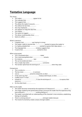 Tentative vs Directive Language 的图像结果