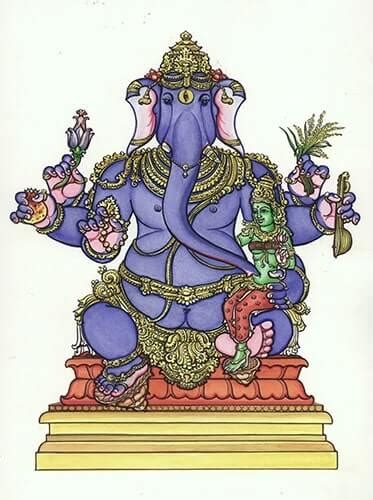 Uchishta Ganapathy Mantra in Tamil, Lord Ganesha Dhyana Sloka