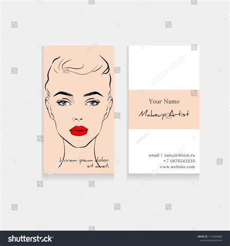 Makeup Artist Business Card Template 的图像结果