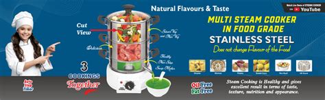 STEEMO True And Sure 100% Stainless Steel Model All Ss Multi Steam ...