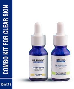 DermDoc Skin Duo Combo Kit | 10% Niacinamide Face Serum-15ml & 2% ...