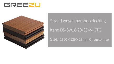 18mm Solid Bamboo Laminate Waterproof Engineered Floor Decking Crack ...