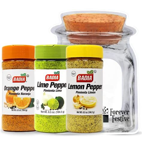 Amazon.com : Gourmet Seasoning Set: Includes 6.5 Oz Badia Lemon Pepper ...