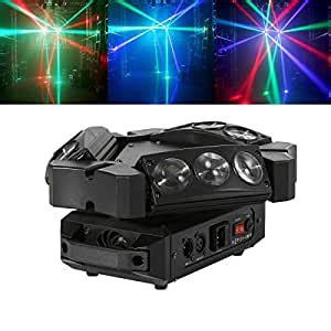 TENGCHANG 9X3W RGB 3in1 LED Spider Stage Moving Head Light DMX Bar KTV ...