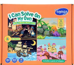 Toysaga I Can Solve On My Own| My Imagination| Set of 4 Jigsaw Puzzles ...