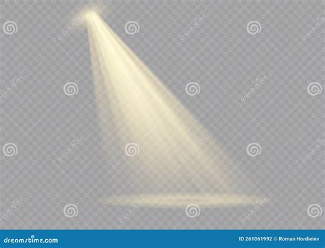 Spark Spotlight, Light Effect, Glowing Yellow Ray Stock Vector ...