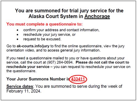 Jury Service Reminders - Alaska Court System