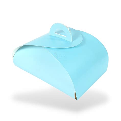 Dome CupCake Box with Handle I Blue I 10x6.75x3.5" I Perfect for Cupca ...