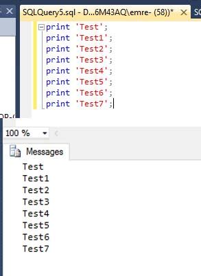 Image result for T-SQL How to Print a Debug Output