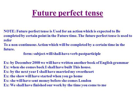 When Do We Use Future Perfect 的图像结果