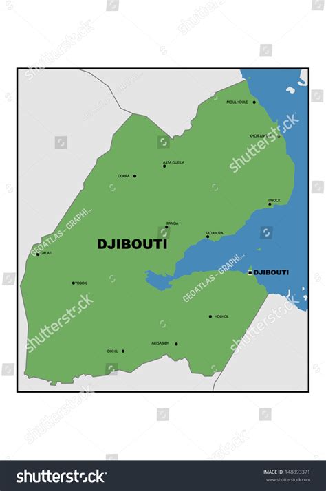 Physical Map Djibouti Stock Illustration 148893371 | Shutterstock