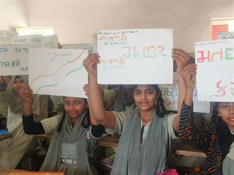 A voting awareness campaign was held at Ashish Vidyalaya