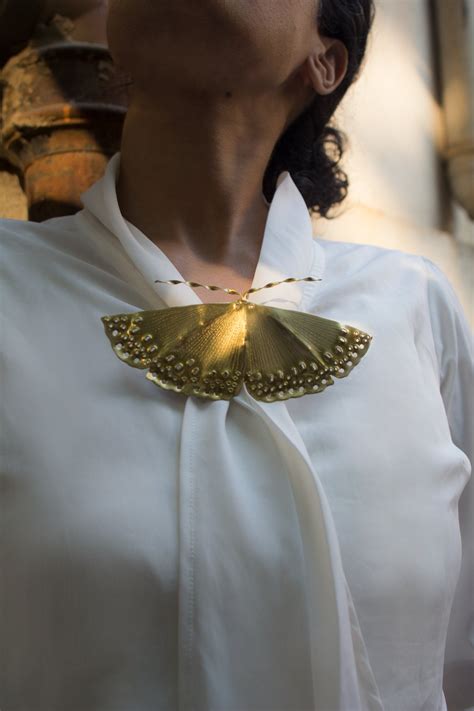 Golden Birdwing - Brooch cum Necklace – JUJU By Grishma