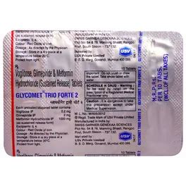 Glycomet Trio Forte 2 Tablet | Uses, Side Effects, Price | Apollo Pharmacy
