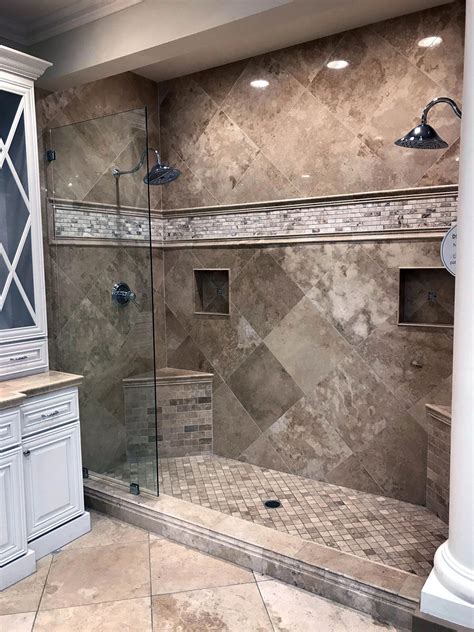 Bathroom With Just Shower Tile