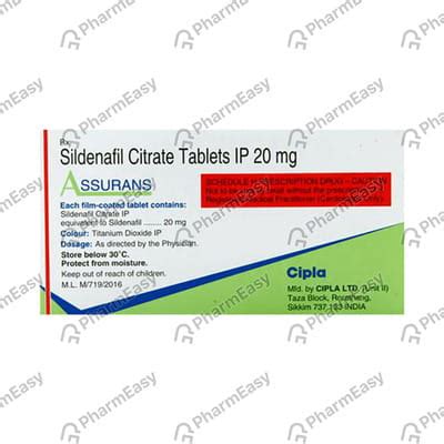 Assurans 20 MG Tablet (10): Uses, Side Effects, Price & Dosage | PharmEasy