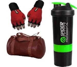 AV Brands SPORTS Combo of Gym Bag with Shoe Compartment, Gym Gloves(RED ...