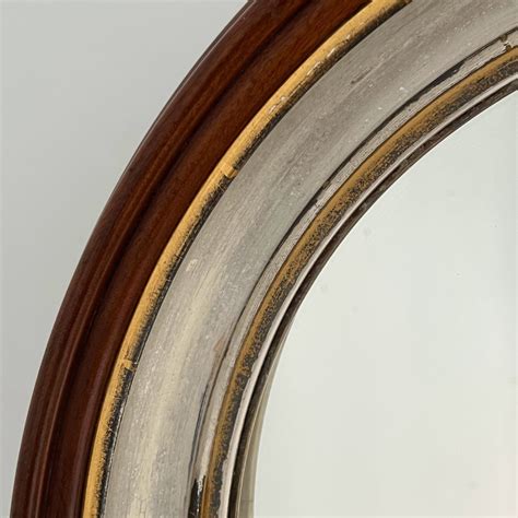 Mahogany Parcel Gilt Antique Round Mirror