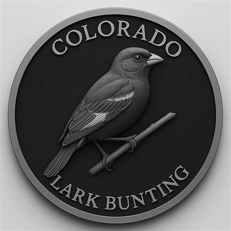 🐦 colorado state bird lark bunting coin token wall art・ STL File for 3D ...