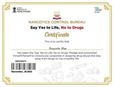 Say yes to Life No to Drugs E-pledge: Cell for prevention of drug abuse ...