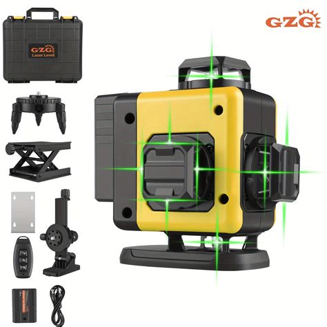 Gzg Laser Level 4x360 Self Leveling 16 Lines Green Beam 4d - Temu ...