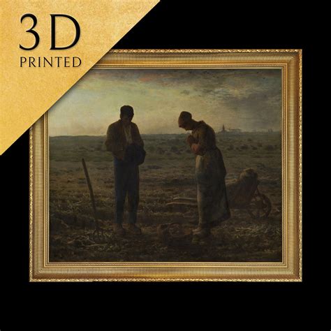 The Angelus 3D Print: Jean François Millet Textured Oil Painting ...