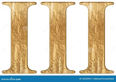 Roman Numeral III, Tres, 3, Three, Isolated on White Background, 3d ...