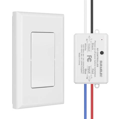 Buy Suraielec Wireless Remote Light Switch, No Wiring, No WiFi, 100ft ...