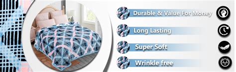 Buy BSB HOME Super Soft Cloudy Printed Double Bed Blanket for Heavy ...