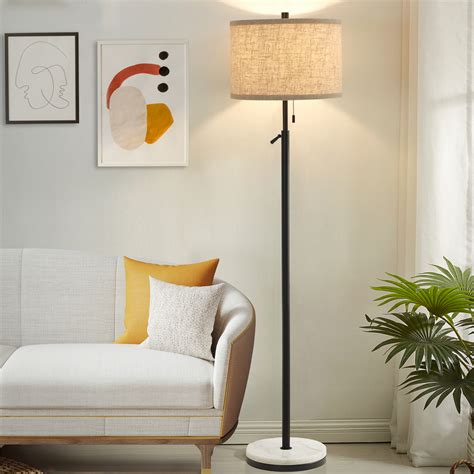 Inspired Home Kimberlee Floor Lamp, Marble Stone Base, Chrome - Walmart.com