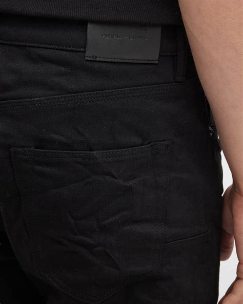 PURPLE Men's P005 Black Raw Slim-Fit Jeans | Neiman Marcus