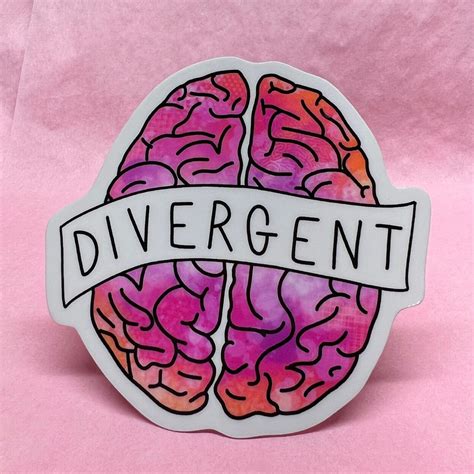 Neurodivergent Sticker - ADHD - ASD- Brain - water proof vinyl neuro d ...