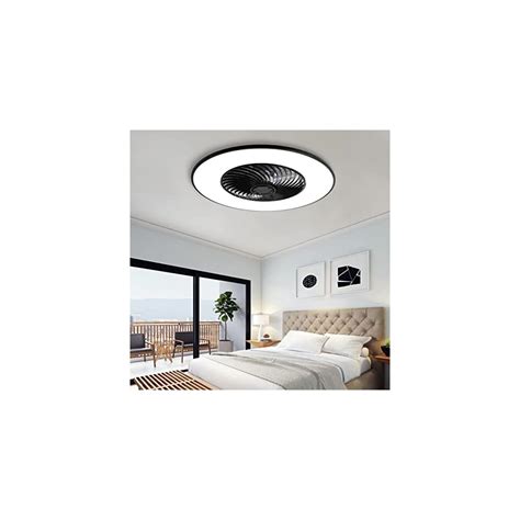 Buy YANASO 22 Ceiling Fans with Lights Black + White Bladeless Ceiling ...